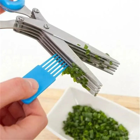 Multifunctional Multi Layer Stainless Steel Scissors for Kitchen Food Prep