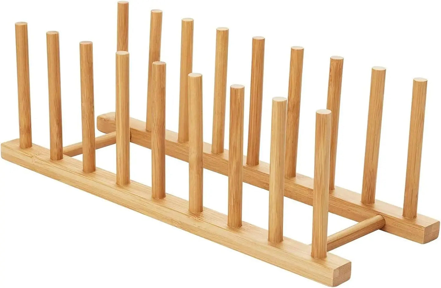Bamboo Multi-Purpose Storage Rack | Dish, Pot Lid & Cutting Board Organizer