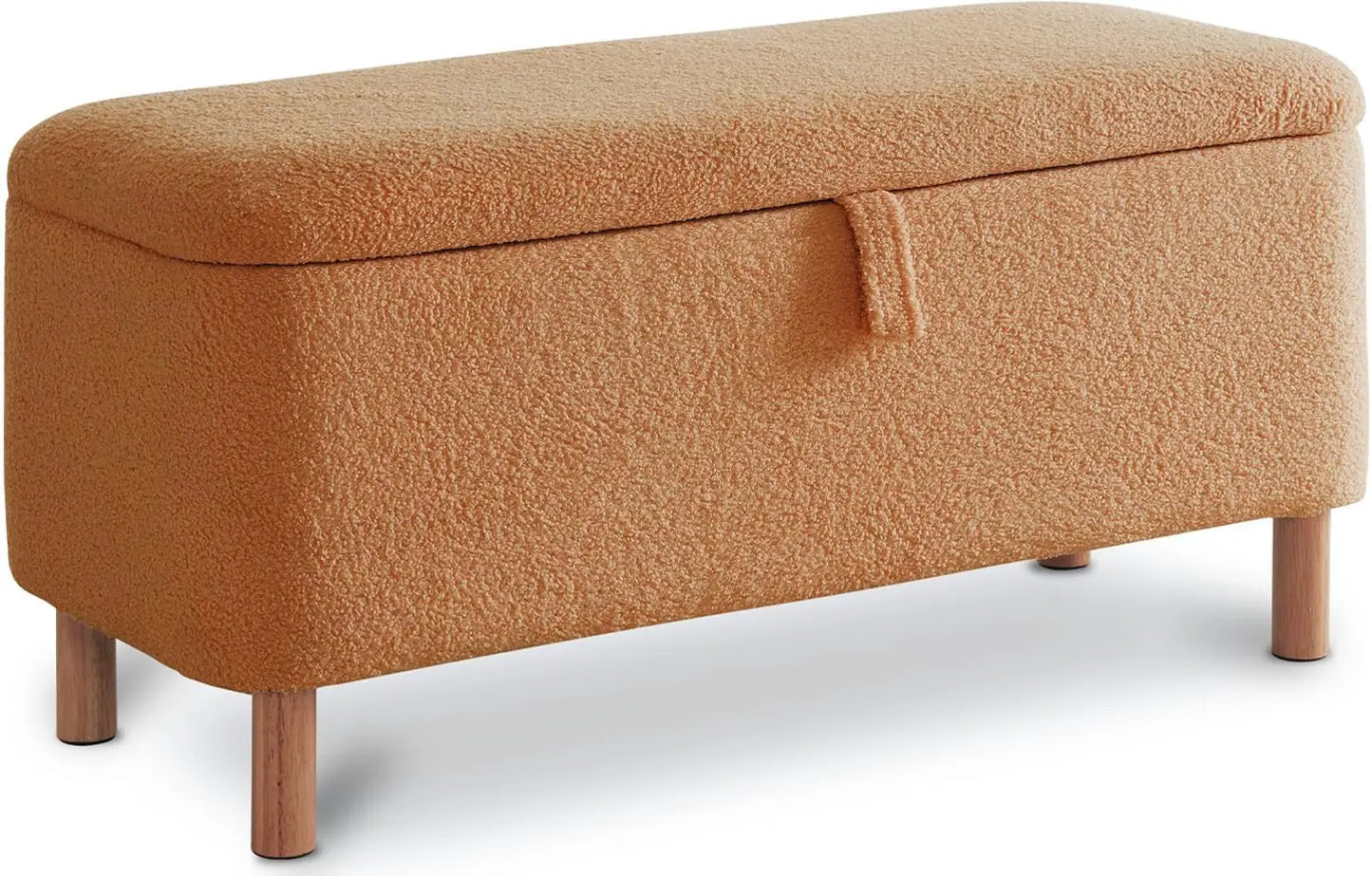 39.5" Storage Ottoman Bench – Upholstered Entryway or Bedroom Bench with Hidden Compartment