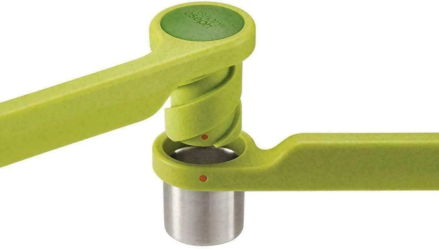 Ergonomic Twist‑Action Garlic Press – Stainless Steel Hand Juicer, Easy‑Clean & Dishwasher‑Safe (Green)