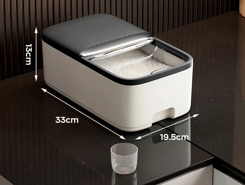 22lb/11lb Rice Storage Box – Airtight, Insect‑Proof & Moisture‑Proof Grain Container with Lid for Kitchen Pantry