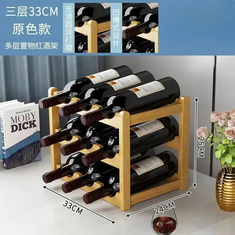 Wine Display Rack for Table or Cabinet Top