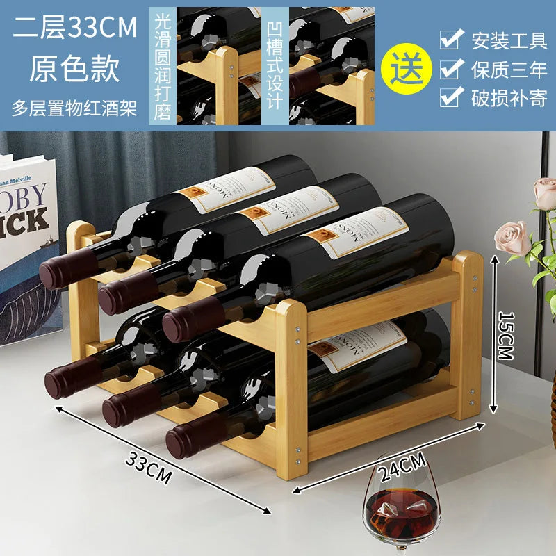 Wine rack display, Bamboo lattice Storage