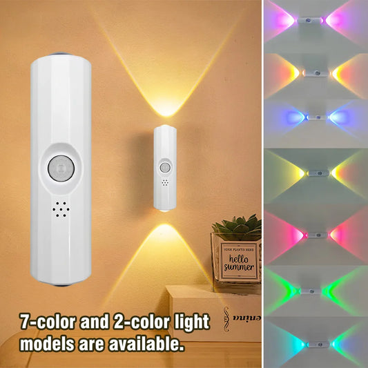 USB-C Rechargeable LED Motion Sensor Night Light -  Stick-On Wall Lamp for Bedroom Hallway Closet Indoor Lighting