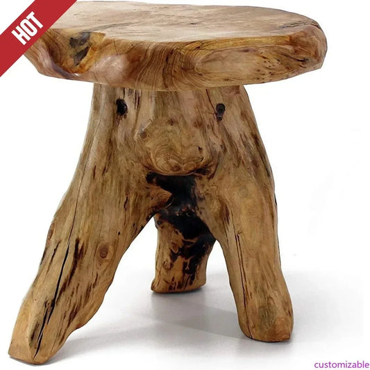 14" Cedar Stump Table – Natural Wood Stool for Rustic & Lodge Décor