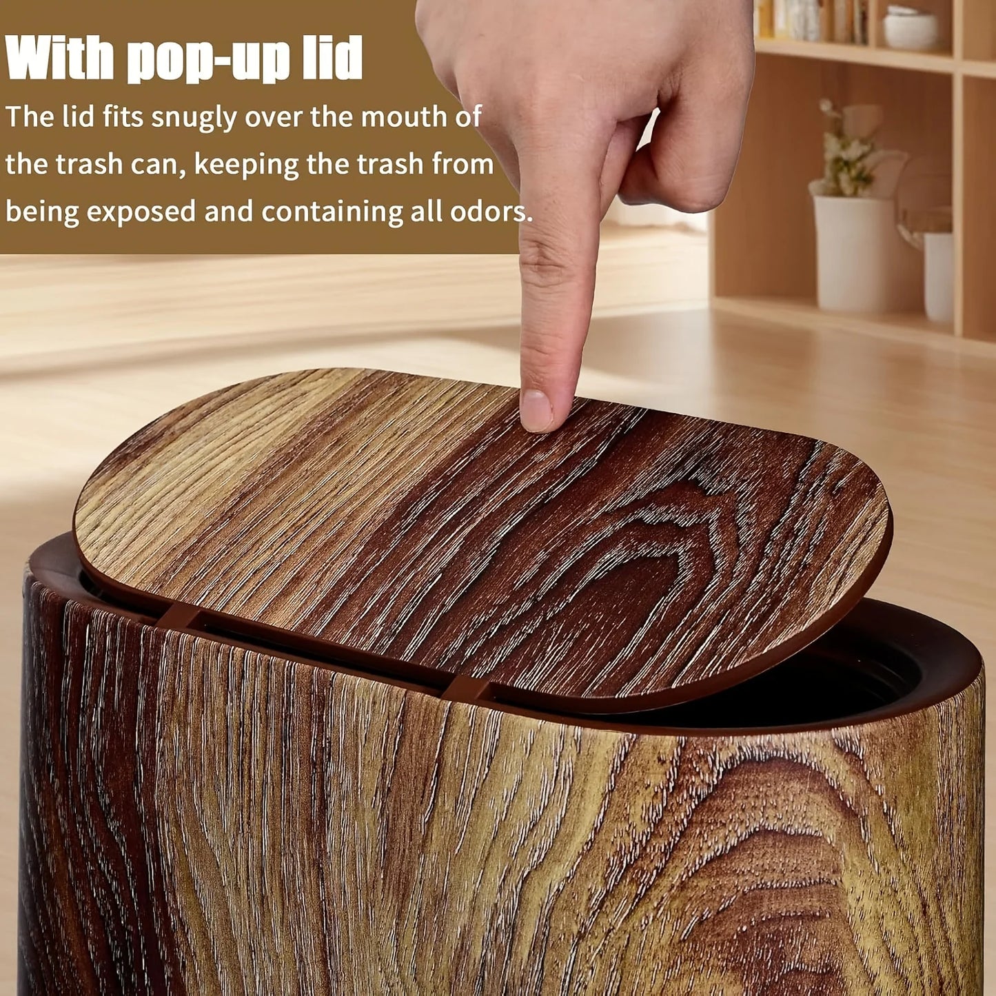 3.7‑Gallon Dual‑Barrel Trash Can – Odor‑Resistant, Easy‑Clean Waste Bin for Bathroom, Kitchen & Office