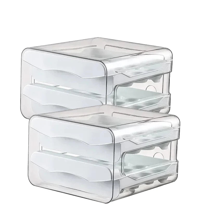 Refrigerator Egg Holder Double Layer With Handle