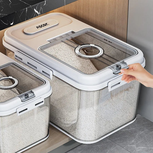 Rice bucket Household rice tank Insect-proof and moisture-proof sealed flour storage tank Rice storage box