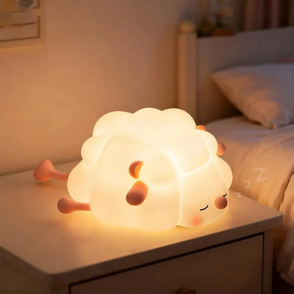 Silicone Rabbit Night Lamp, Dimmable With Touch Sensor