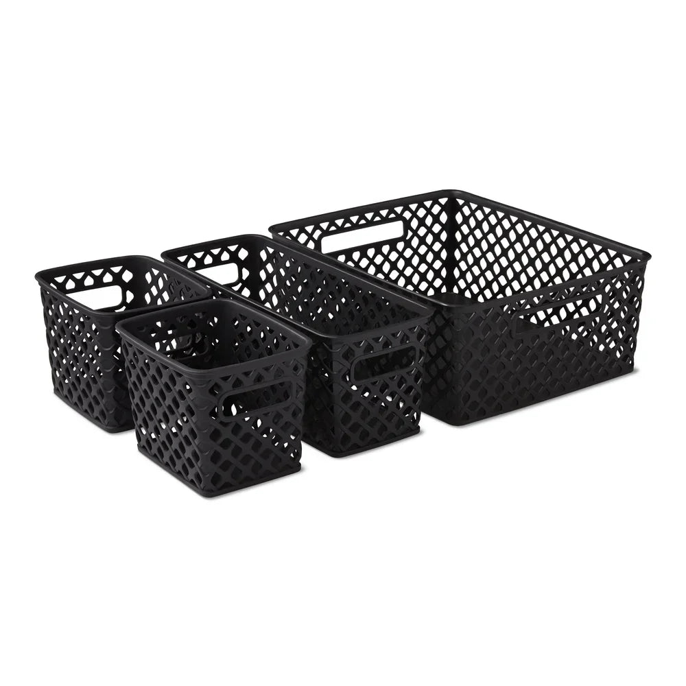 Versatile 4-Piece Home & Pantry Basket Set