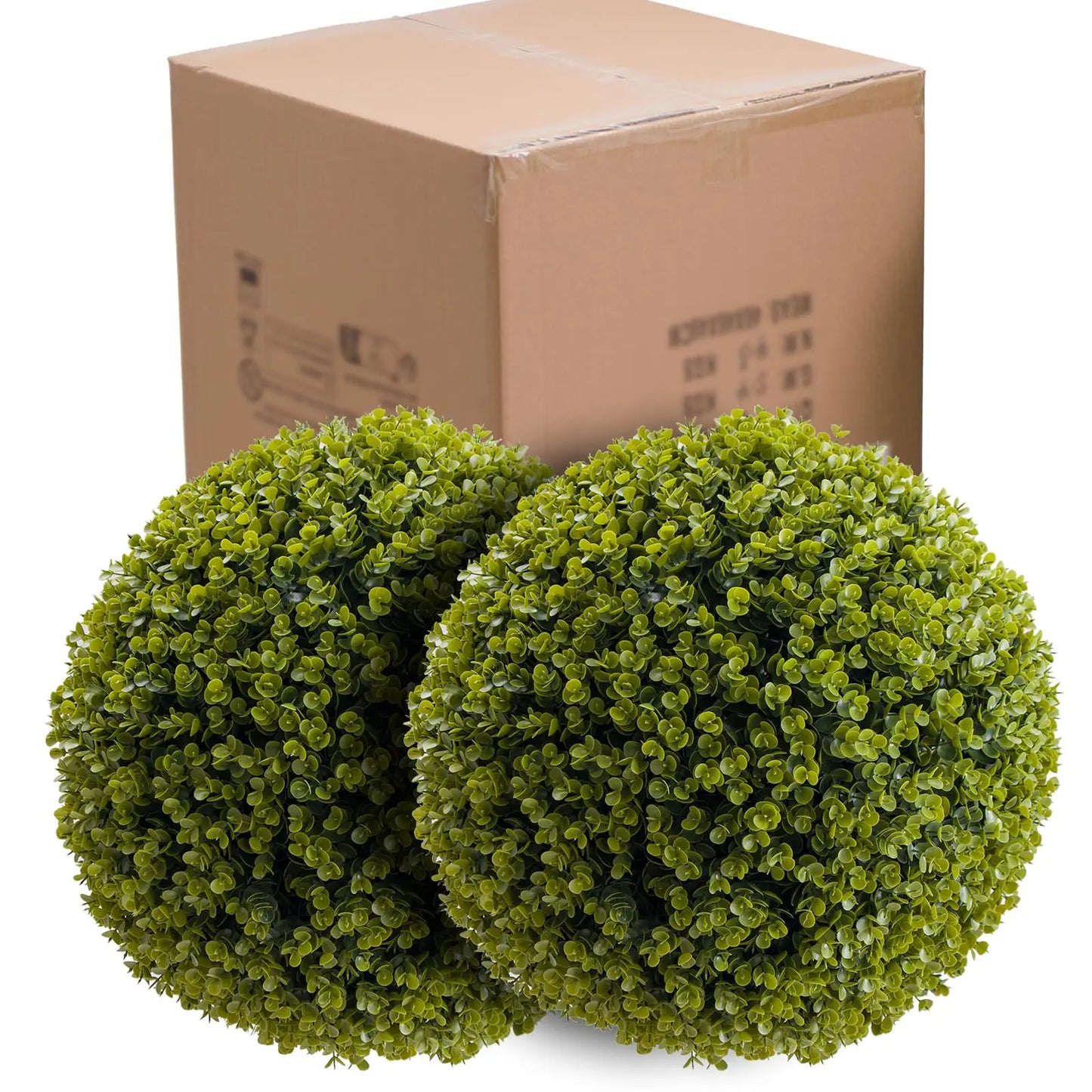 Set of 2, Artificial Topiary Cedar Balls