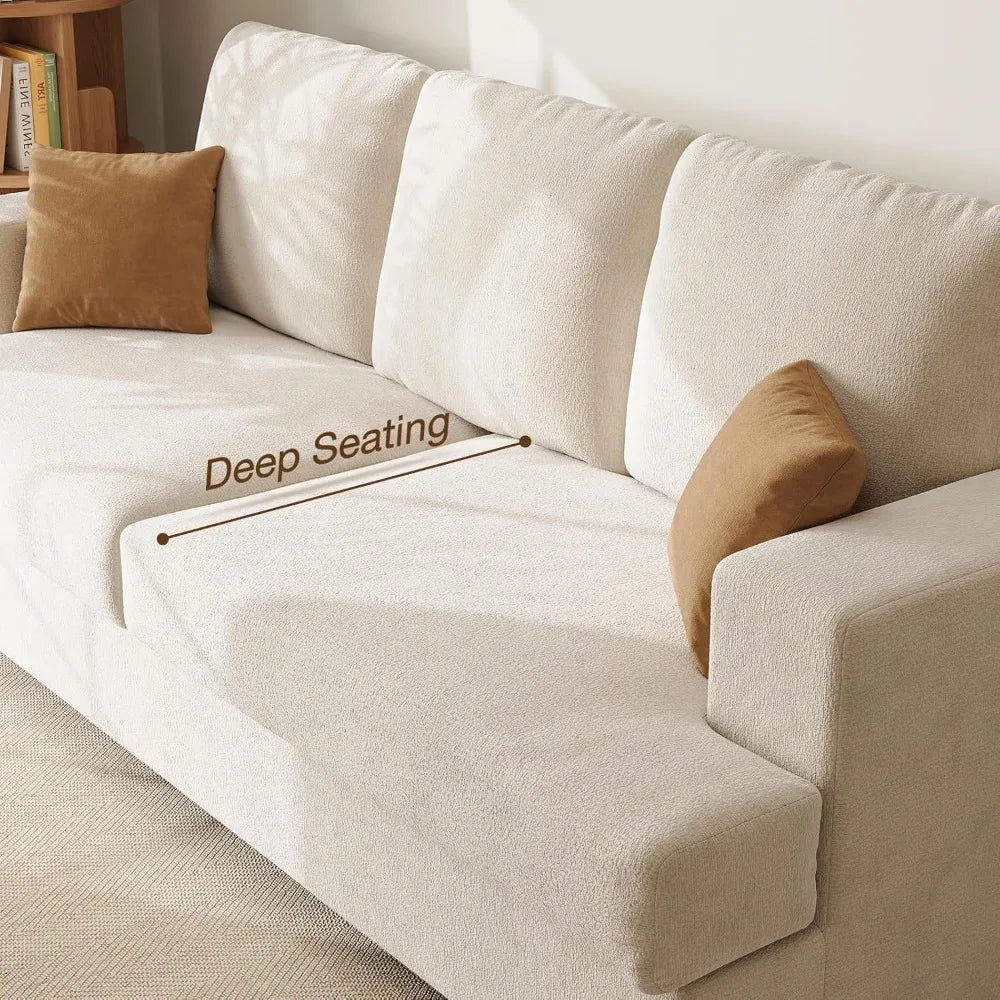 3‑Seater Sofa – Modern Upholstered Couch for Living Room Comfort