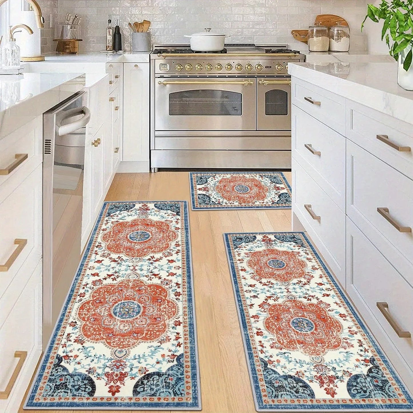 3‑Piece Floor Mat Set – Non‑Slip, Washable, Durable Indoor Rugs