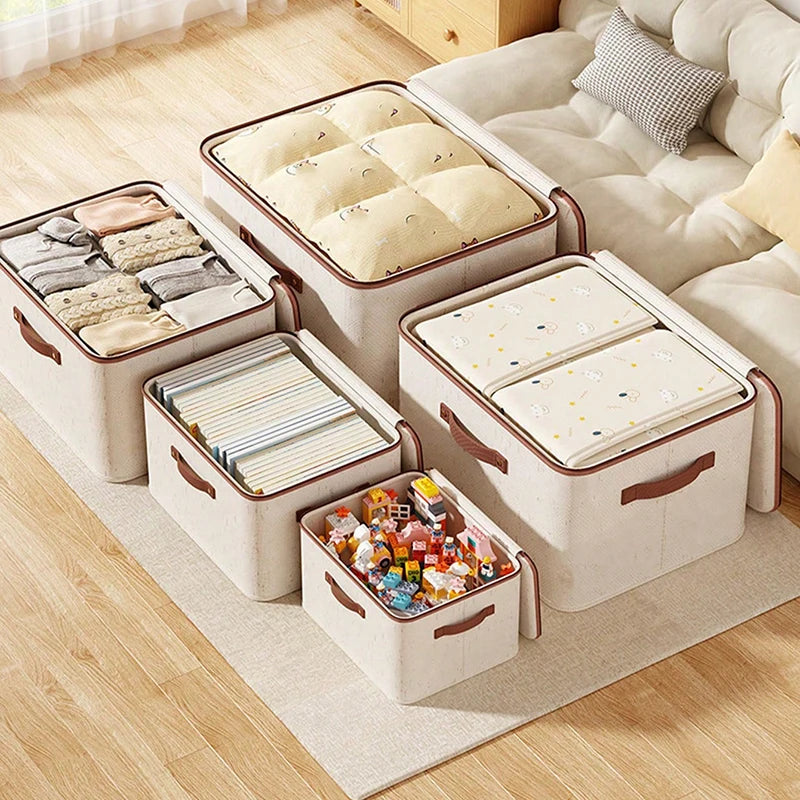 Closet Organizer Container with Handle and Zipper Close, Washable