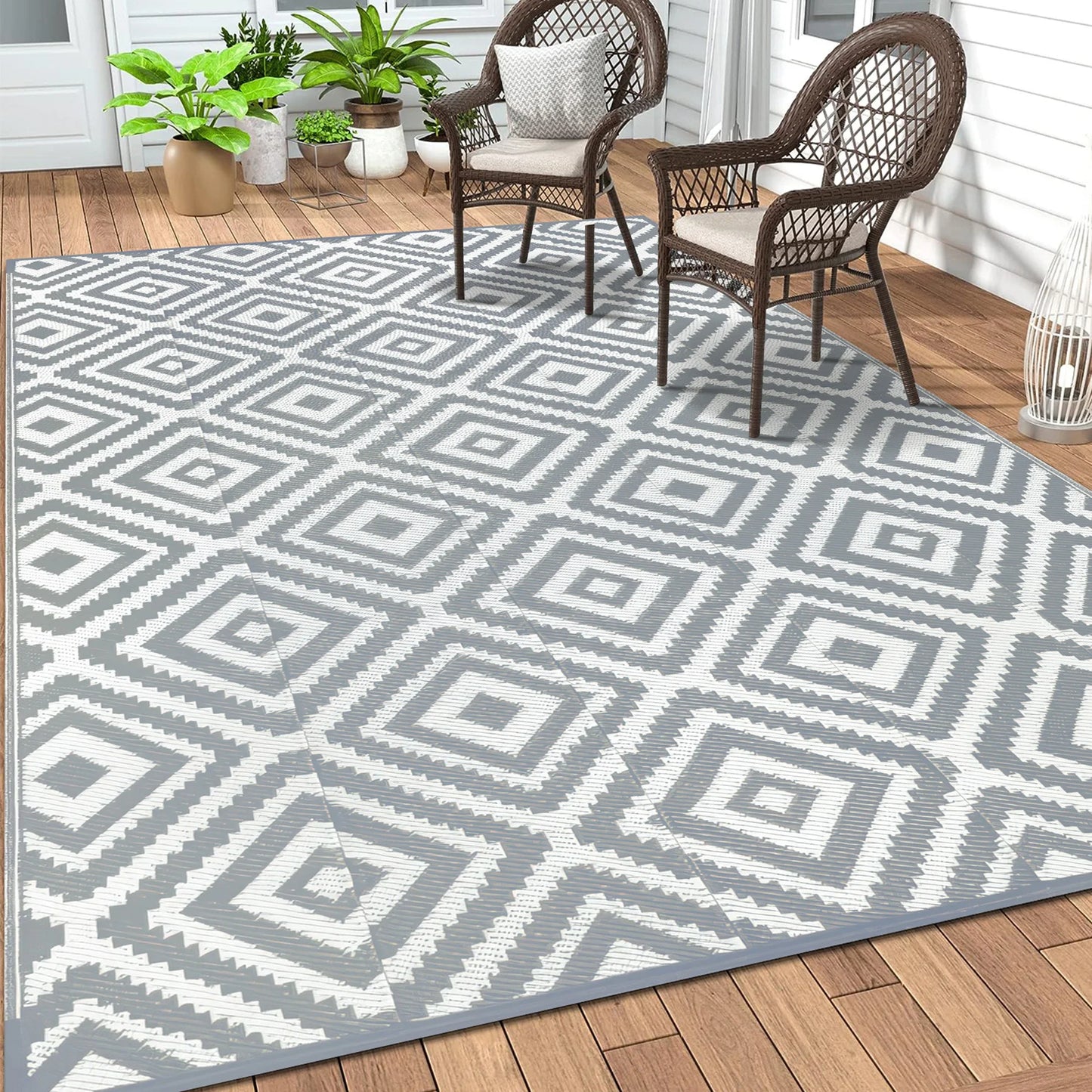 9‘x12' Outdoor Rug Waterproof, for  Indoor/Outdoor