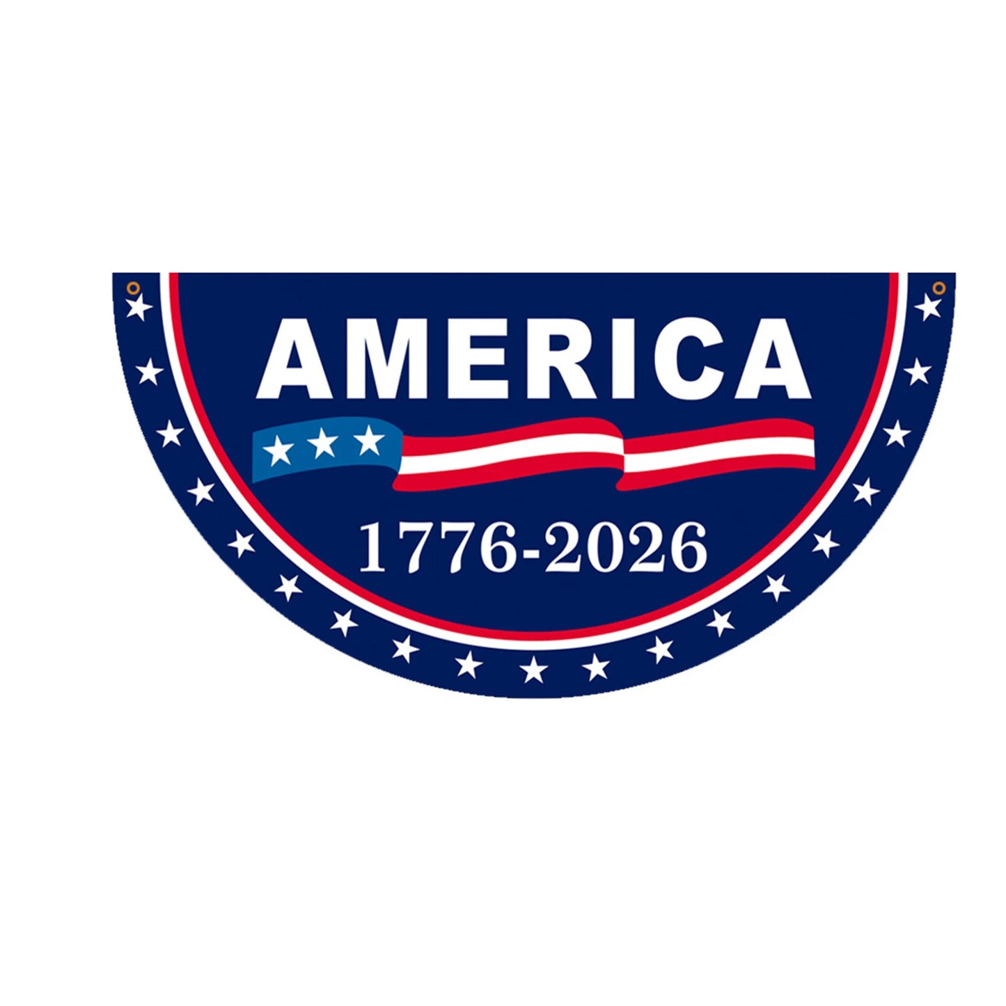 America 250th Anniversary Fan-Shaped Flag Bunting Banner – 1776–2026 Patriotic Indoor/Outdoor Porch & Yard Decor