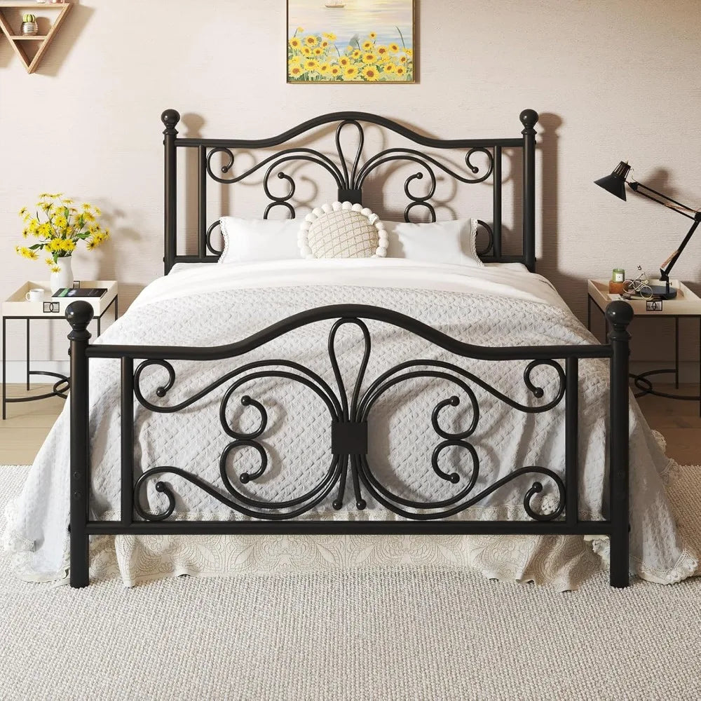 Queen size bed frame-metal bed frame