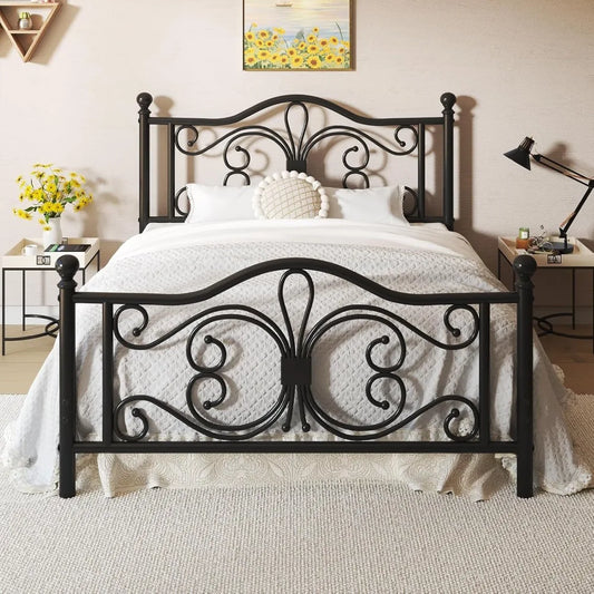 Queen size bed frame-metal bed frame