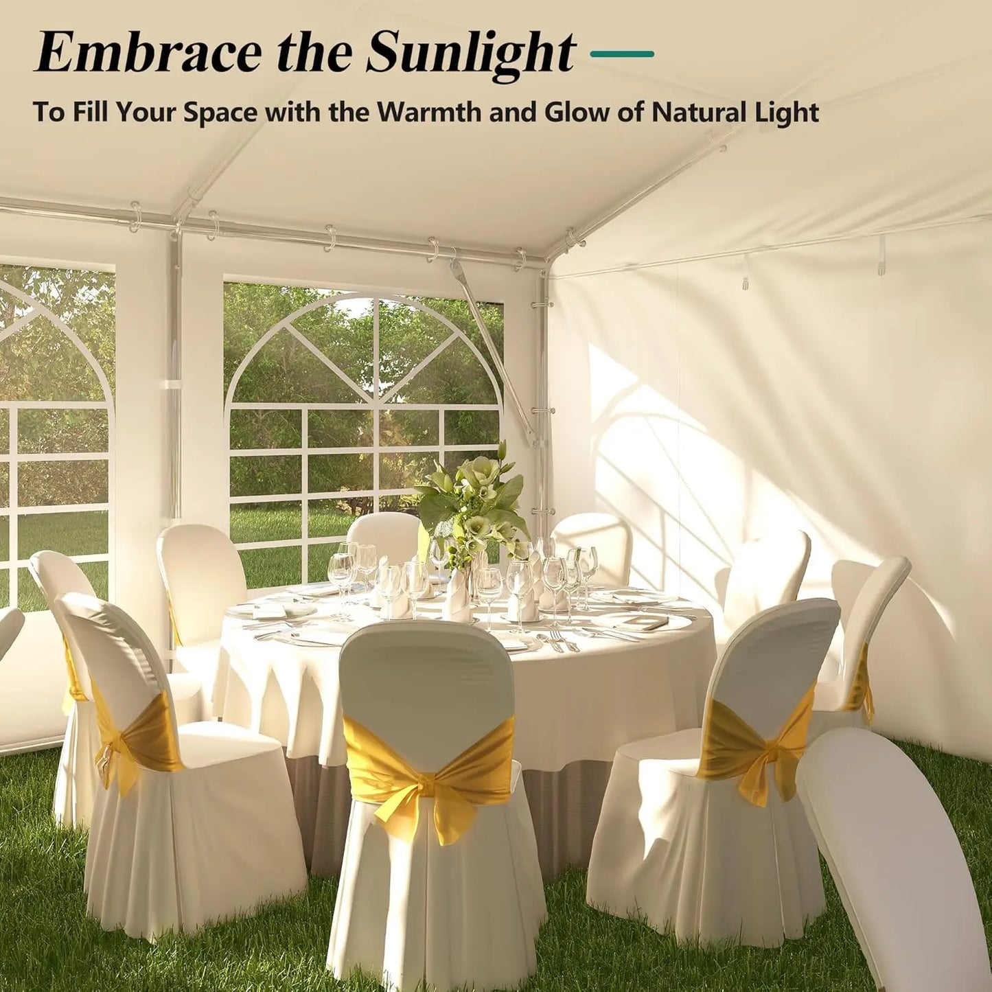 20×40 Heavy‑Duty Party Tent – Outdoor Event Canopy with Removable Sidewalls & 4 Sandbags