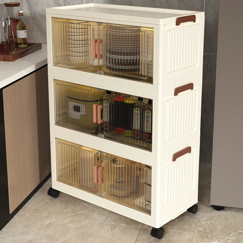 Extra-Large Foldable Storage Cabinet Multi-Layer No Installation Required