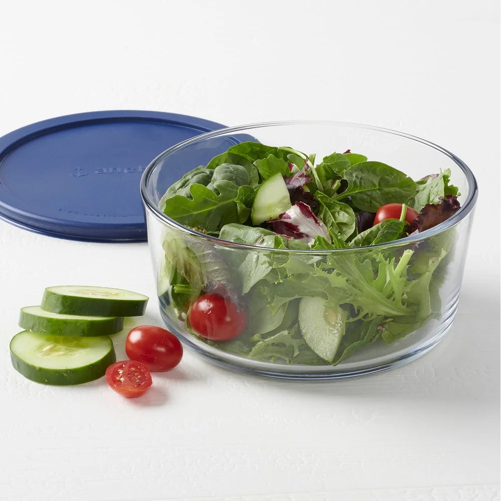 7‑Cup Glass Storage Containers (2‑Pack) – Snug‑Seal Lids, Microwave & Dishwasher Safe