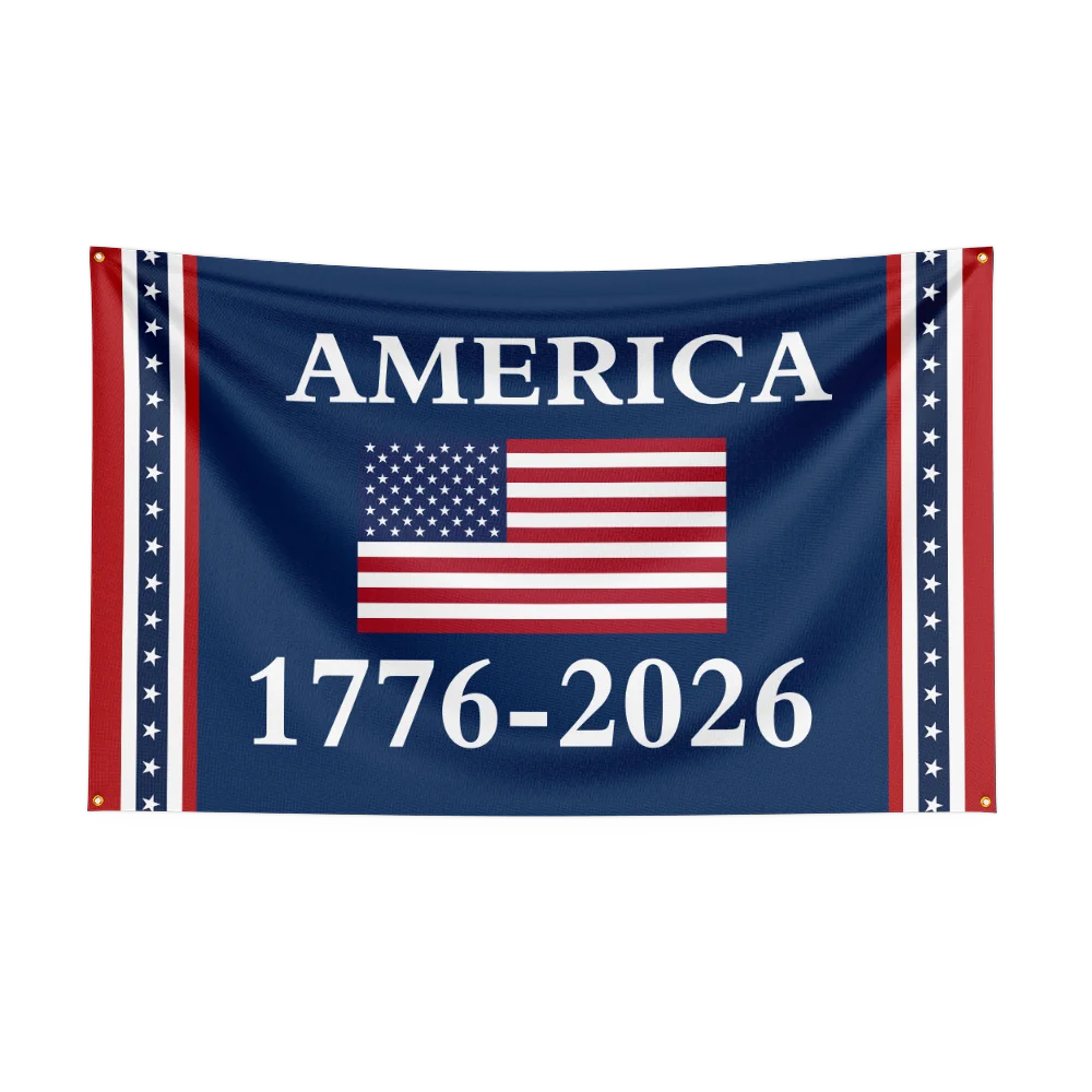 US 250th Anniversary 1776 2026 Semiquincentennial Flag, Independence Day Flag, 250 Years US Birthday Outdoor Flag