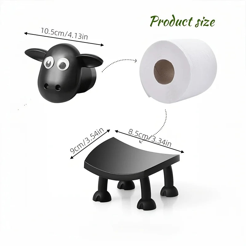 3D Sheep-Shaped Toilet Paper Holder