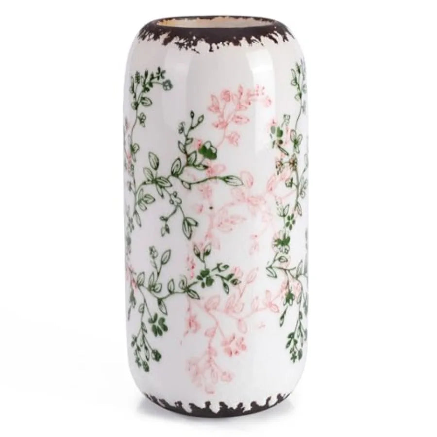 Modern Small Ribbed Ceramic Vase – Textured Decorative Flower Vase for Home Décor & Coffee Table Styling