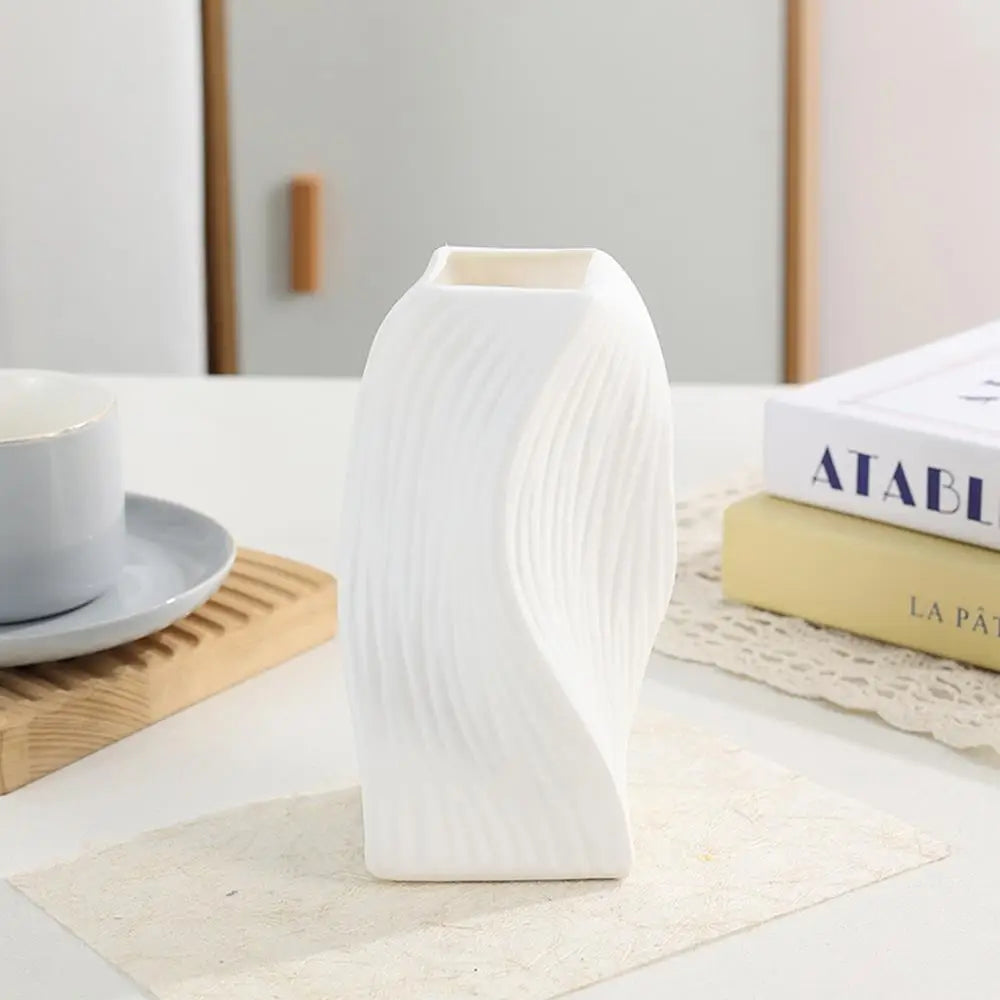 Nordic Plastic Vase, Irregular Shaped