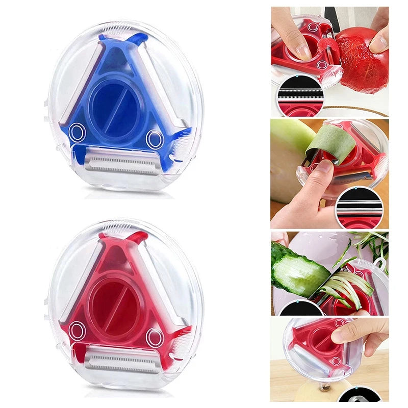 3‑in‑1 Julienne Peeler & Slicer – Multi‑Blade Vegetable Peeler for Easy Prep