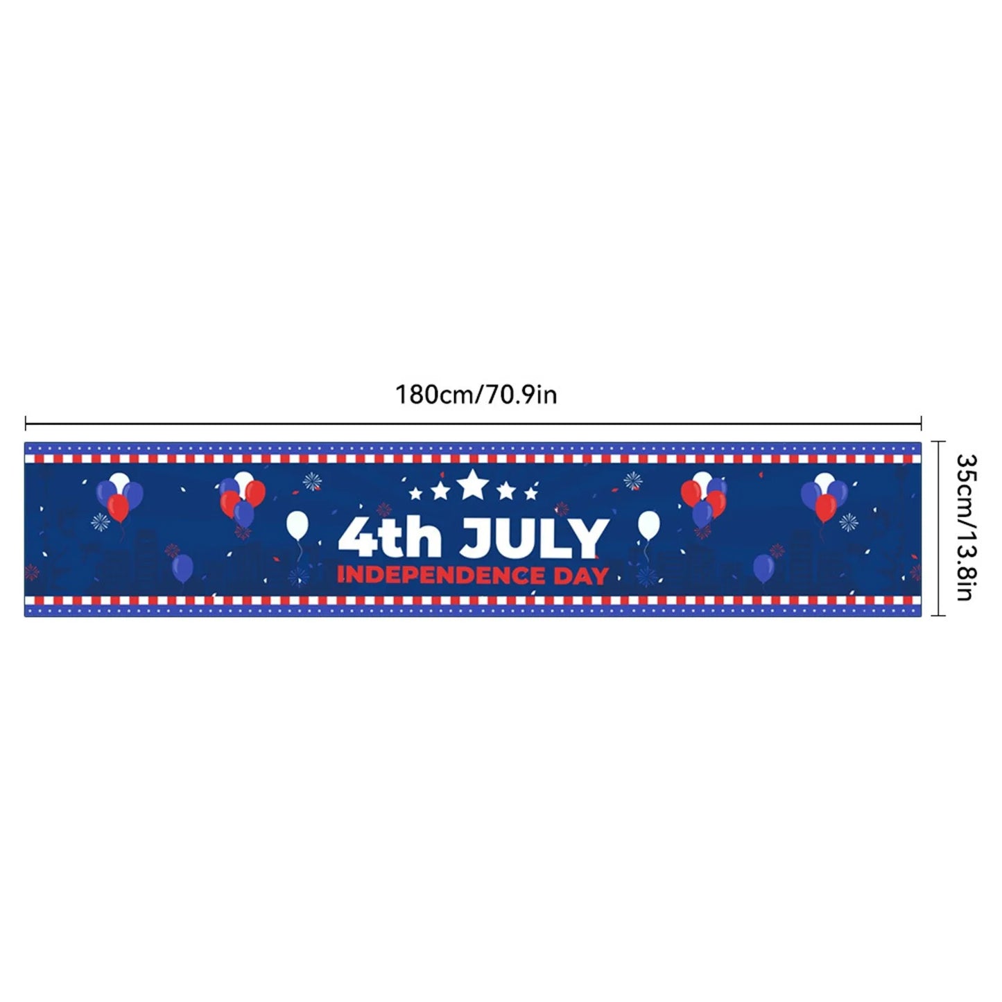 American Flag Table Runner – 4th of July Patriotic Table Décor for Independence Day