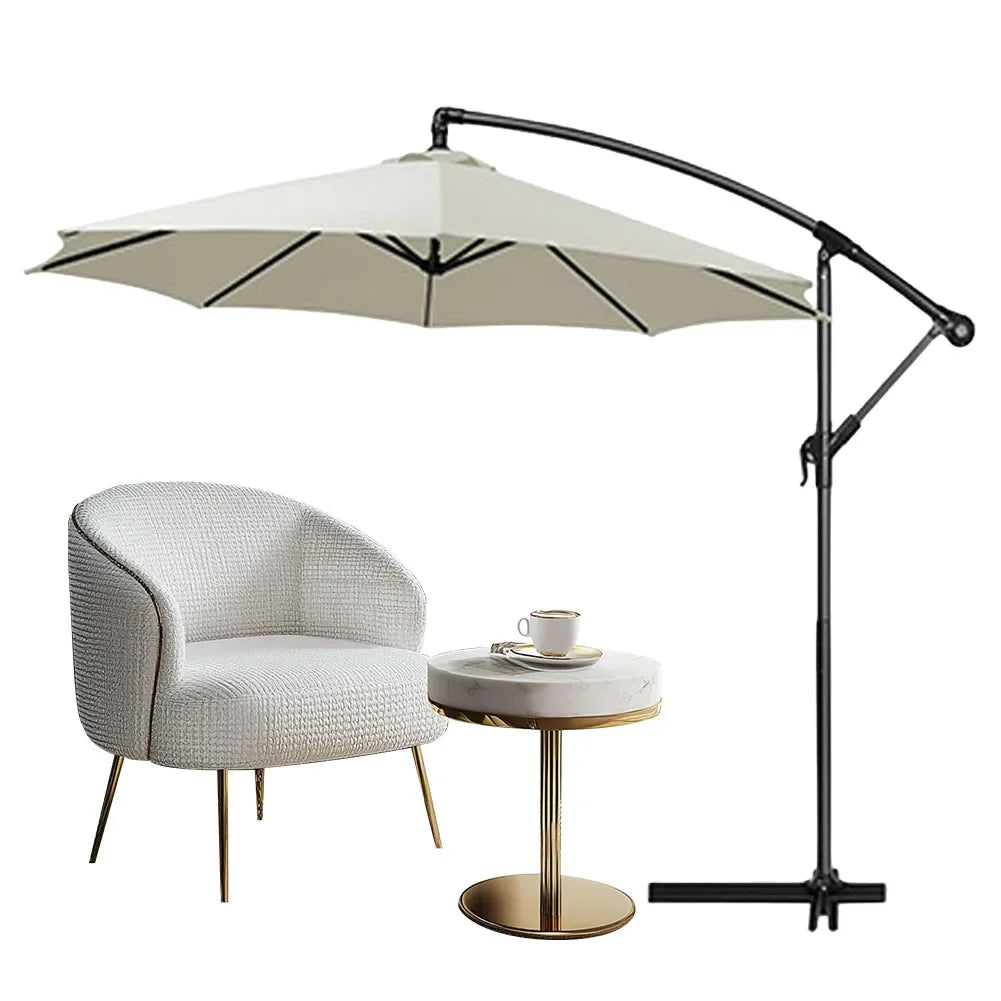 10ft Patio Umbrella Replacement Canopy – 6‑Rib UV‑Resistant Outdoor Cover