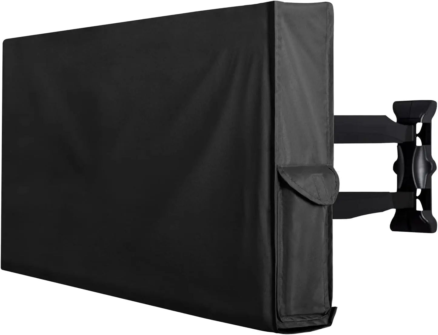 40–43" Outdoor TV Cover – Waterproof, Weatherproof, Remote Pocket, Black