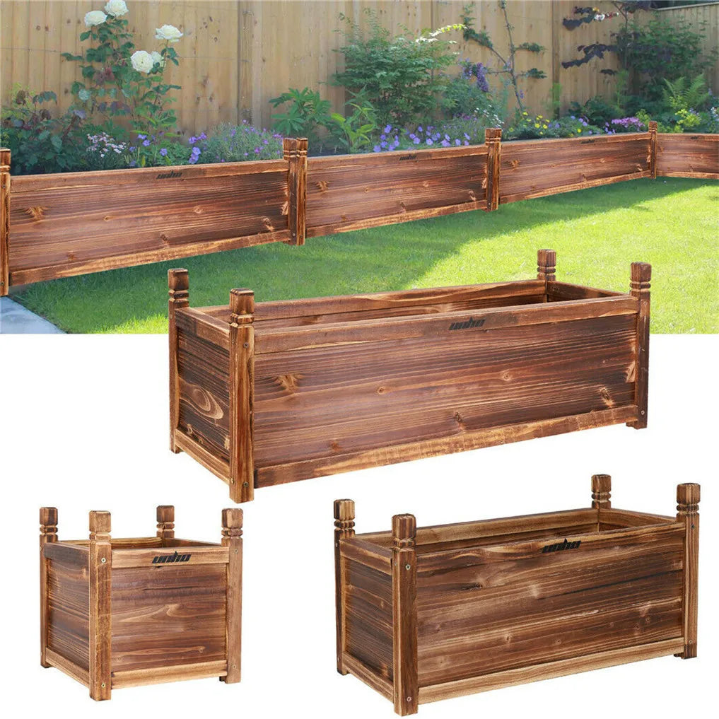 Wooden Raised Flower Bed for Garden