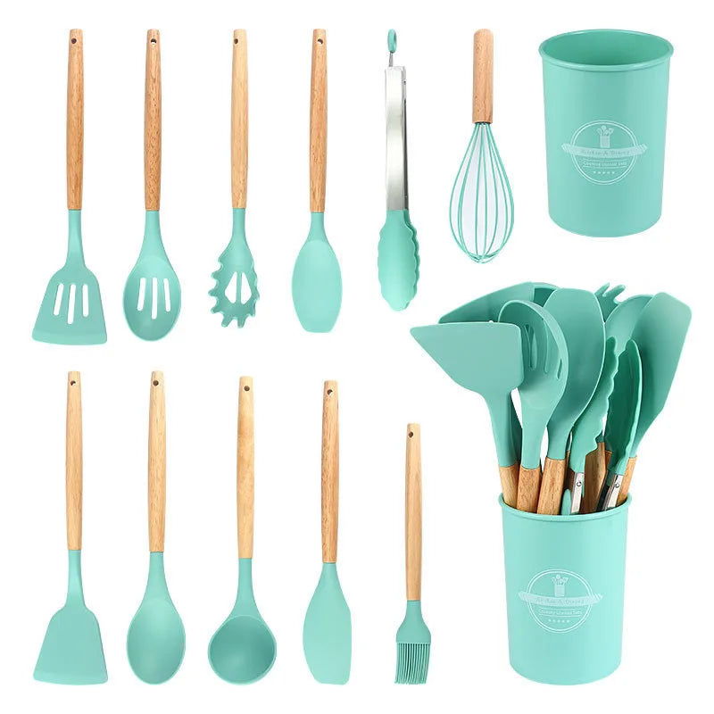 Silicone Kitchenware Set (12 PCS) – Heat‑Resistant, Non‑Stick Cooking Utensils for Home Kitchens