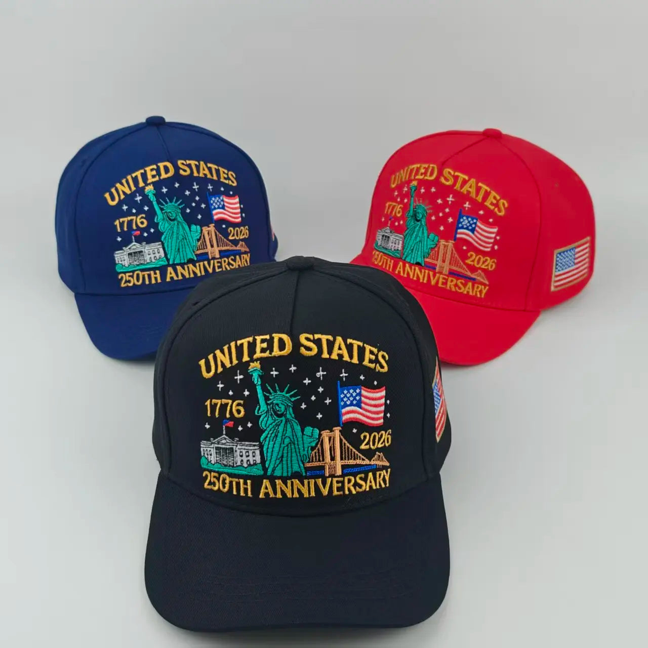 US 250th Anniversary Cap Adjustable Retro Washed Patriotic Baseball Cap US 250th Anniversary Tribute Hat for Men and Women
