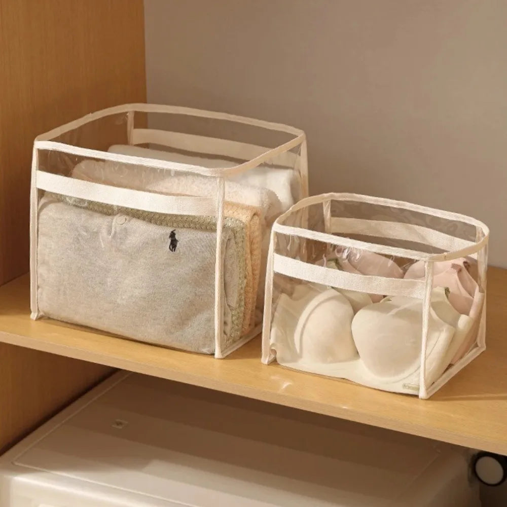Transparent Doll Storage Basket with Handle - Space Saving Large-capacity Organizer for Children's Toys