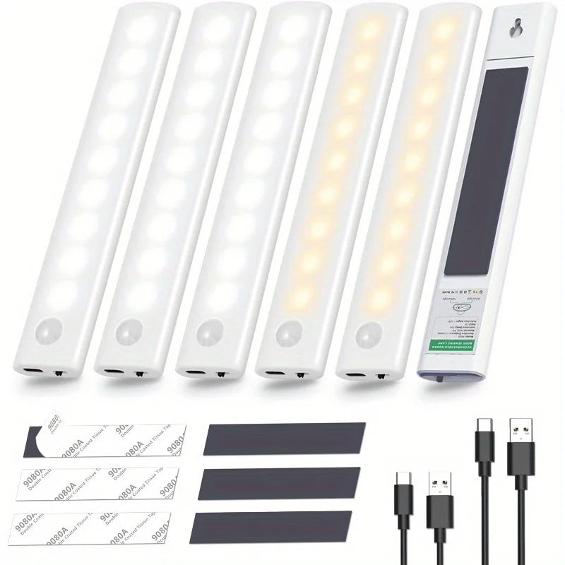 Motion Sensor Under‑Cabinet Lights – Dual‑Color LED (1/3/5/6 Pack)