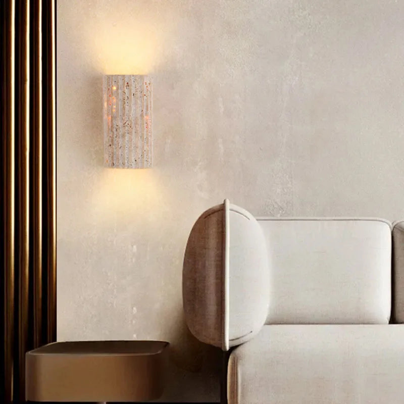Three-dimensional Natural Stone Wall Sconce