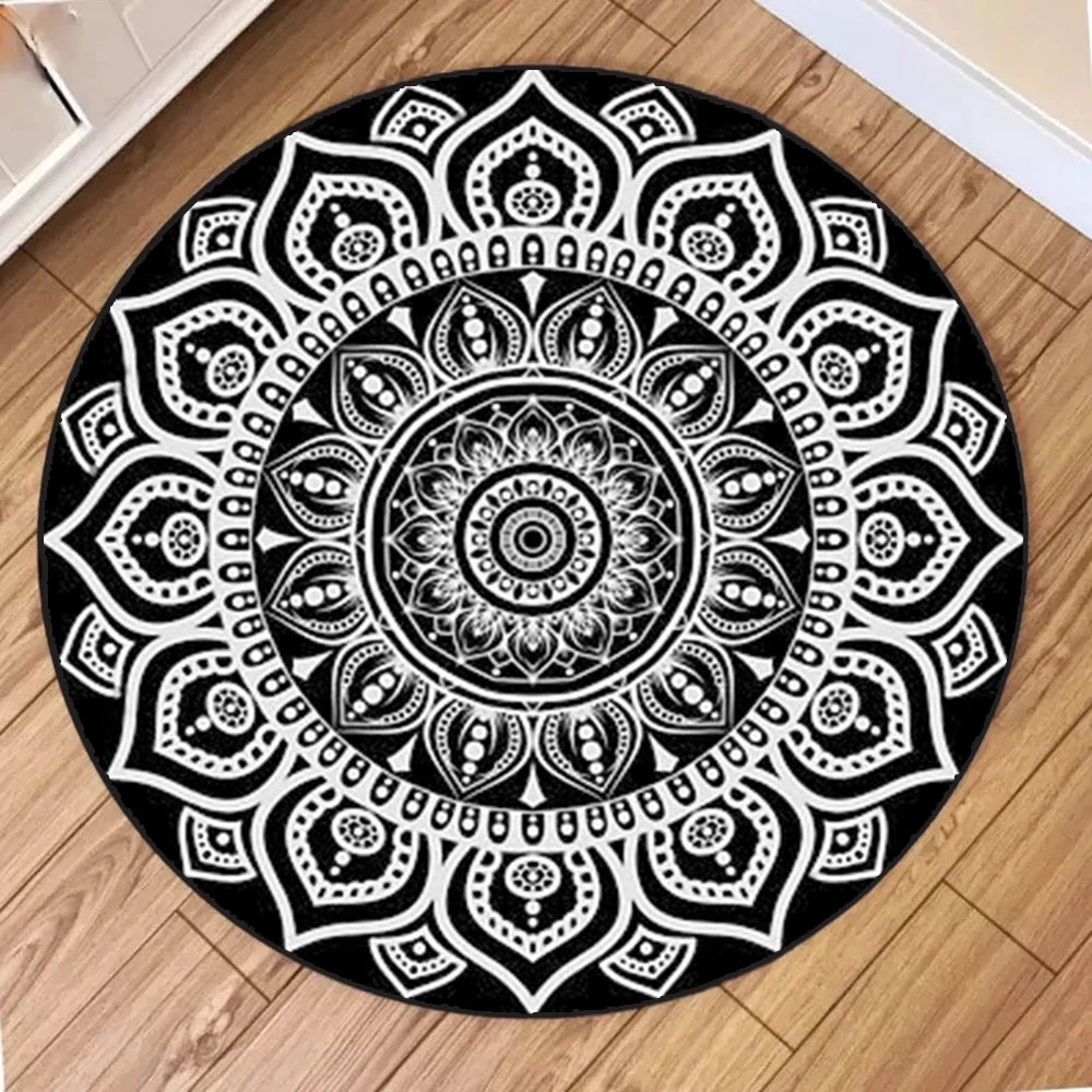 Boho Round Rug, Non Slip