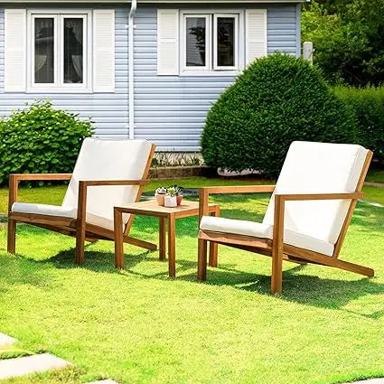 Rocking Chairs - Heavy Duty 400lbs Capacity,  Wood, 3 Piece Set