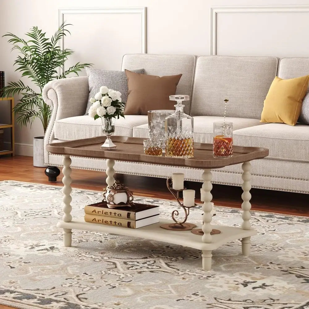 Coffee Table with Storage Shelf