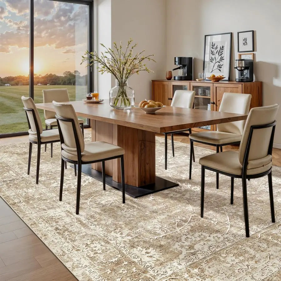 8x10 Area Rug, Machine Washable with NonSlip Backing
