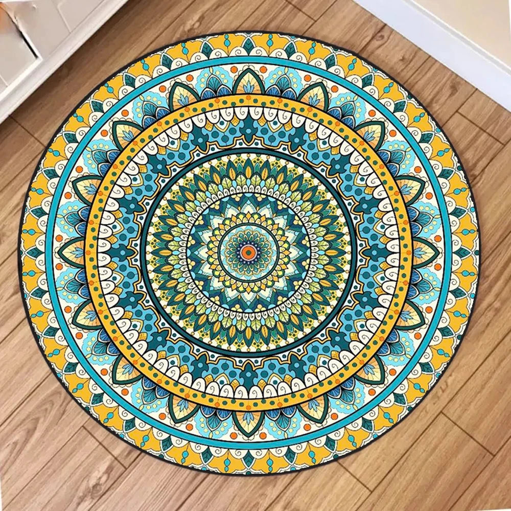 Boho Round Rug, Non Slip