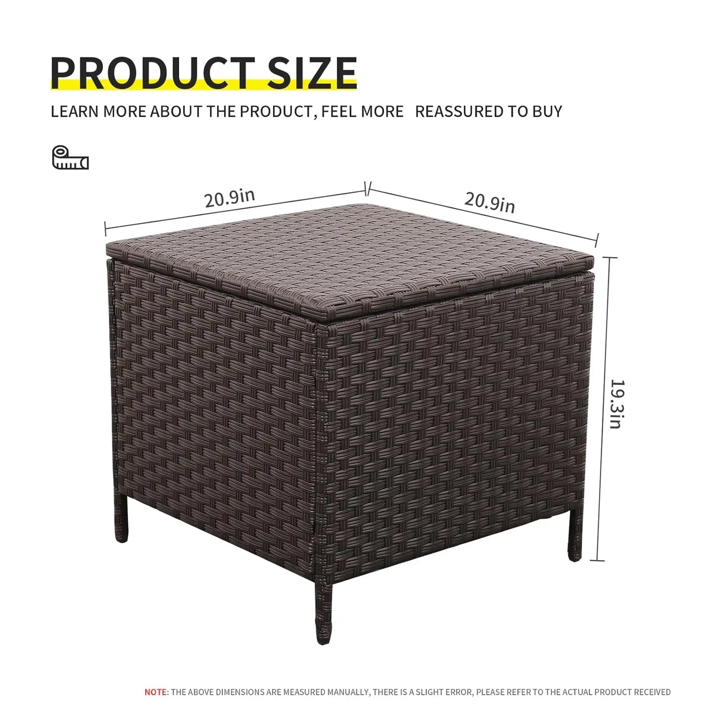 All Weather Rattan Outdoor Side Table - UV resistant