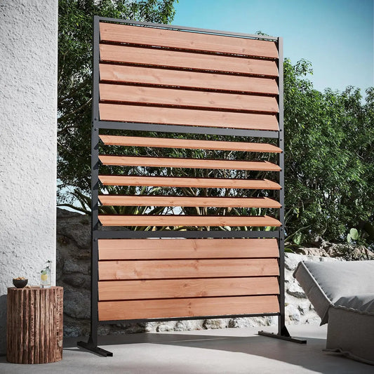 Heritage 6' x 4' Louvered Privacy Screen | Adjustable Timber Panel