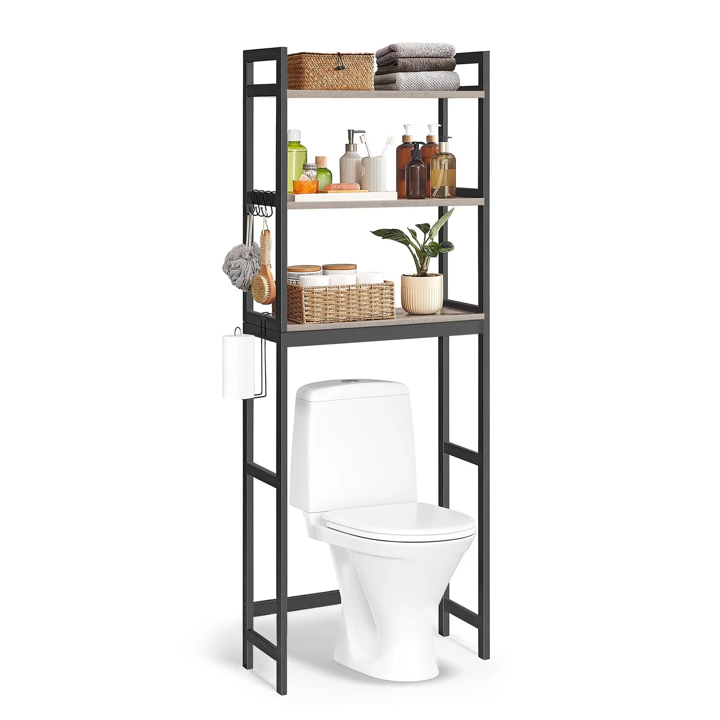 Over The Toilet Storage, 3-Tier With Adjustable Shelf