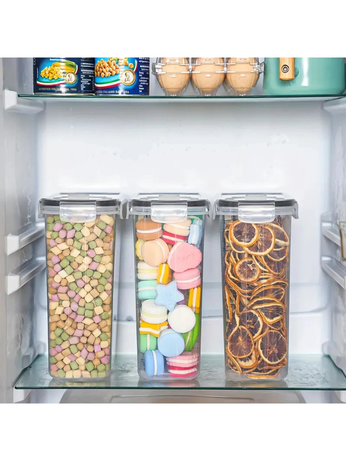 4pcs- 4L Large Food Storage Containers With Lids, Airtight