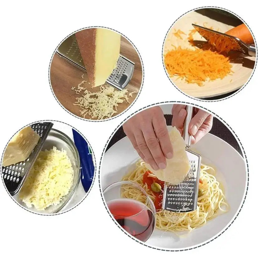 Handheld Stainless Steel Cheese Grater | Multi-Use Shredder for Chocolate, Butter, Fruit & Vegetable