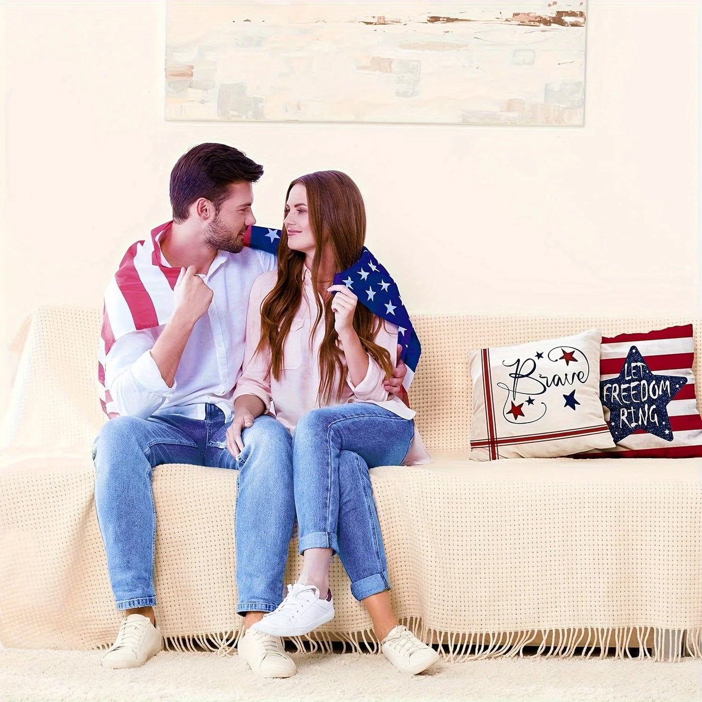 Independence Day American Flag Pillow Covers – Festive Patriotic Home Décor